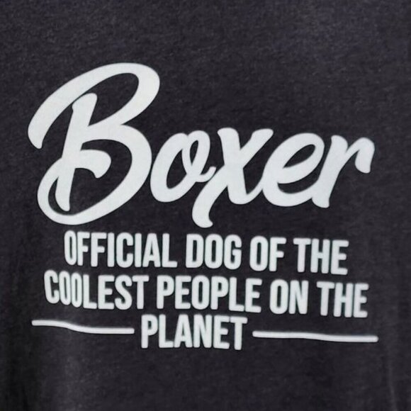 Bella + Canvas Boxer Dog Coolest People Gray Graphic T-Shirt Mens Large - Picture 3 of 6